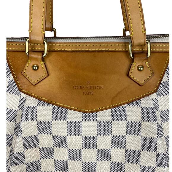 Louis Vuitton Siracusa MM Damier Azur Canvas Two Way Bag Tote Crossbody Spain - Picture 2 of 16